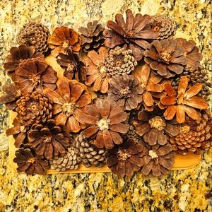 Pre-Cut Pinecone Flowers for Decorating and Crafts